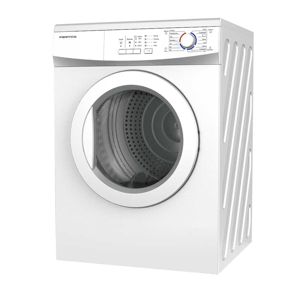 T Parmco DRYER 7KG WHITE AIR VENTED