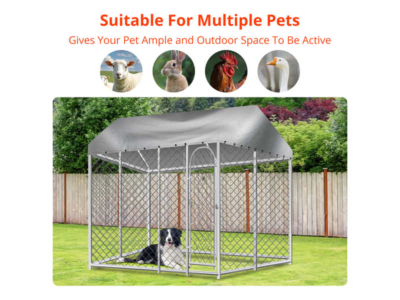Dog Run with Roof - 3m x 3m x 2.3m
