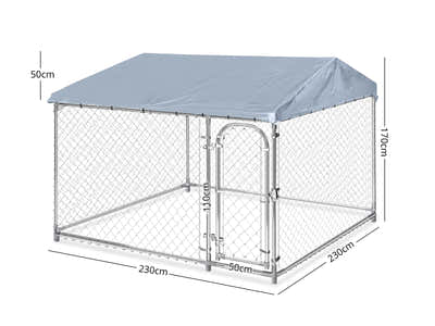 Dog Run with Roof - 2.3m x 2.3m x 1.7m