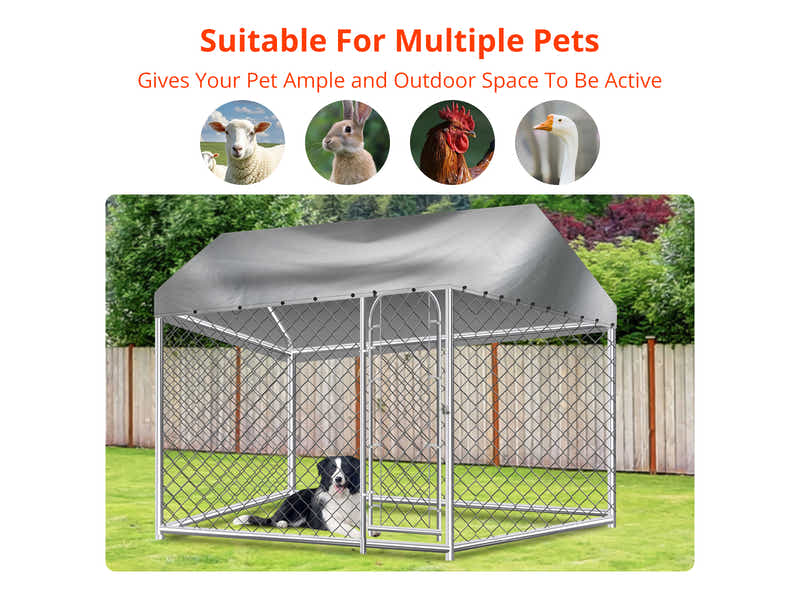 Dog Run with Roof - 2.3m x 2.3m x 1.7m