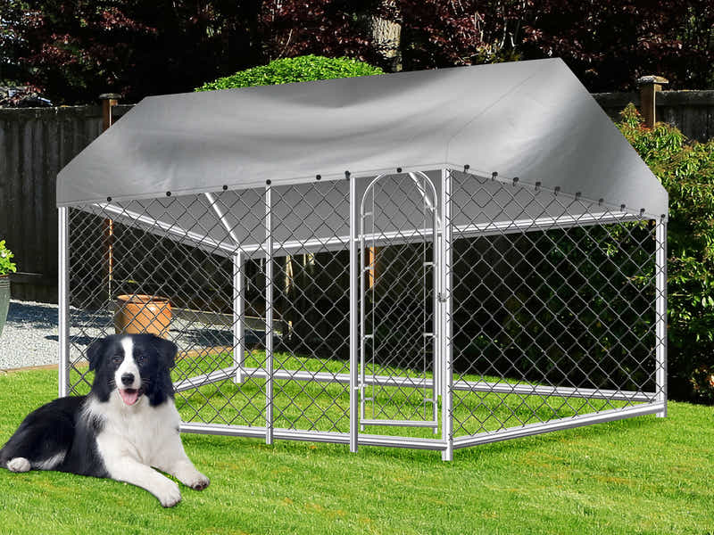 Dog Run with Roof - 4m x 2.3m x 2.3m