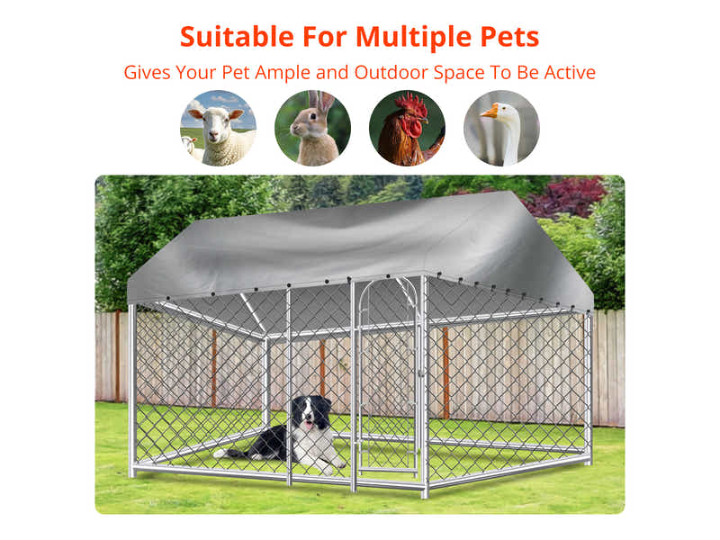 Dog Run with Roof - 4m x 2.3m x 2.3m