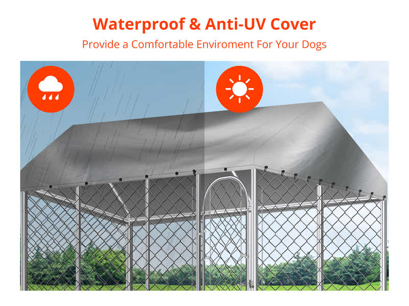 Dog Run with Roof - 4m x 2.3m x 2.3m