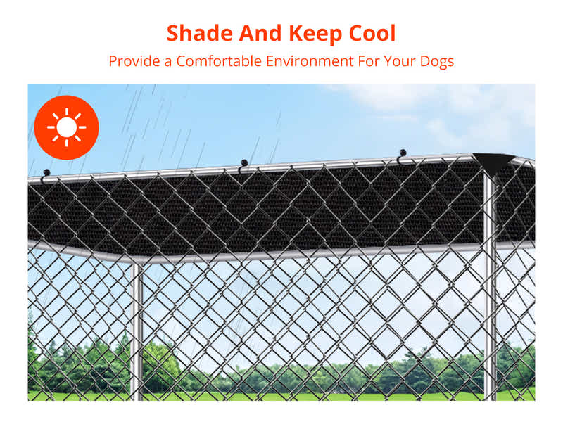 DS Dog Run with Shade Sail - 3m x 3m x 1.8m