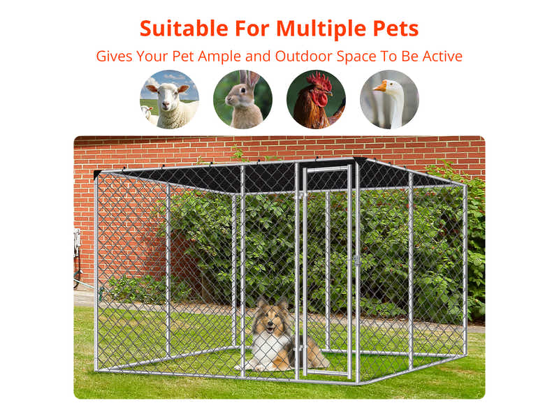 DS Dog run D with shade sail 4x4x1.8m