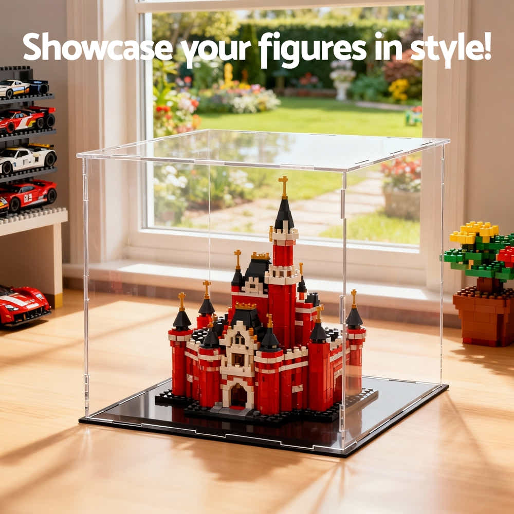 DS NA Artiss Clear Display Case Dustproof Protection Box For Car Toys 30CM