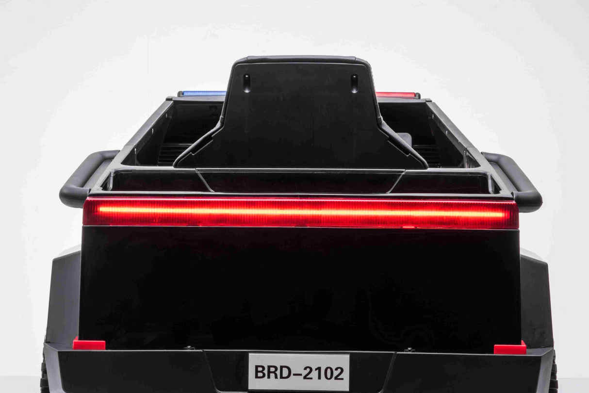 Kids Ride On Police Truck Tesla Cyber Style - Black