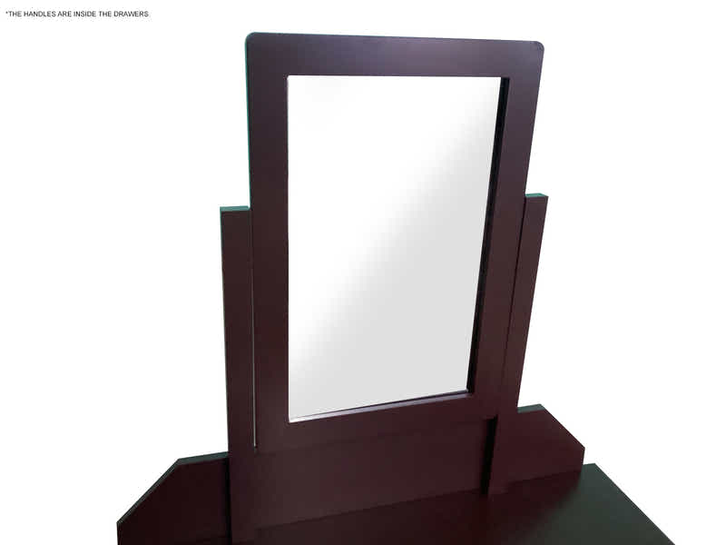 Dressing Table with Stool Brown - 74 cm