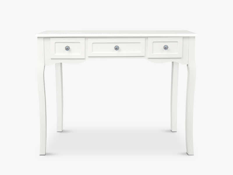 3-Drawer Console Table - White