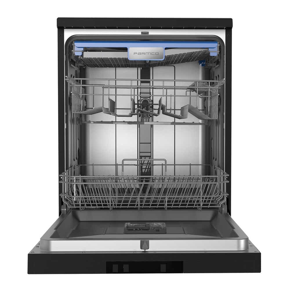 T Parmco 600mm Black Freestanding Dishwasher LED Display