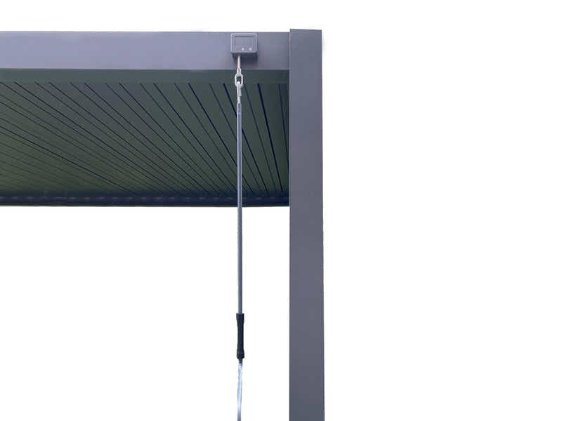 Aluminum Louvre Roof Pergola Grey - 3m x 3m