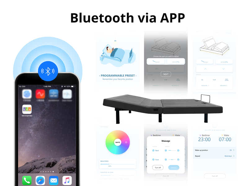 Aqua200M Electric Bed Base - Long Single