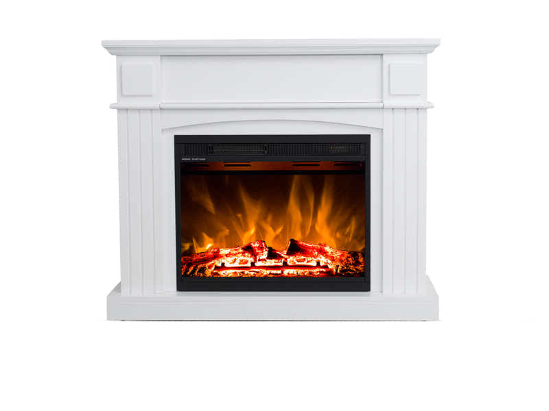 Electric Fireplace Suite White Mantel