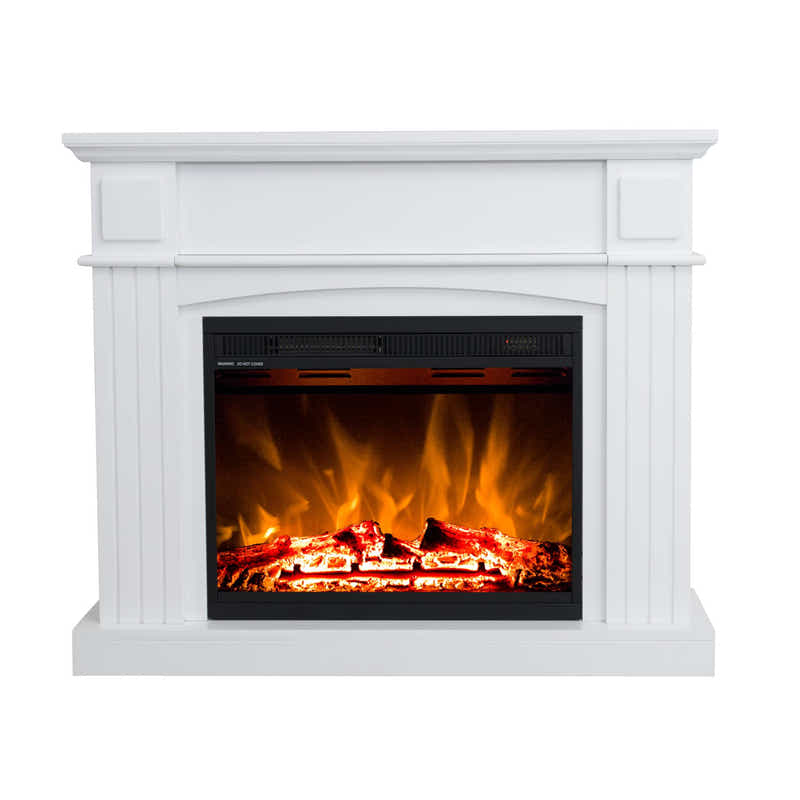Electric Fireplace Suite White Mantel