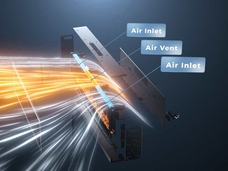 60" Three-Sided Viewing Electric Fireplace - Wall Mount/Recessed