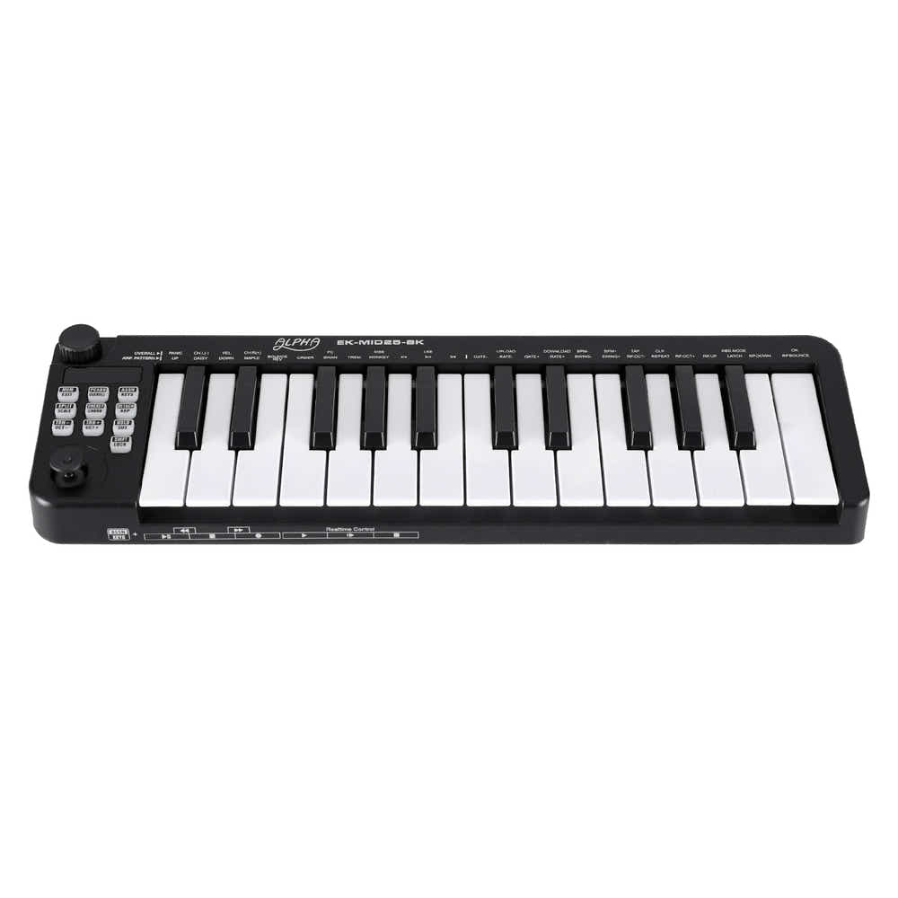 DS NA Alpha 25-Key MIDI Keyboard Controller Portable USB Laptop Black