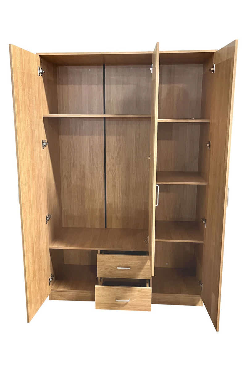 Evander 3 Doors Wardrobe With Drawers Upgraded