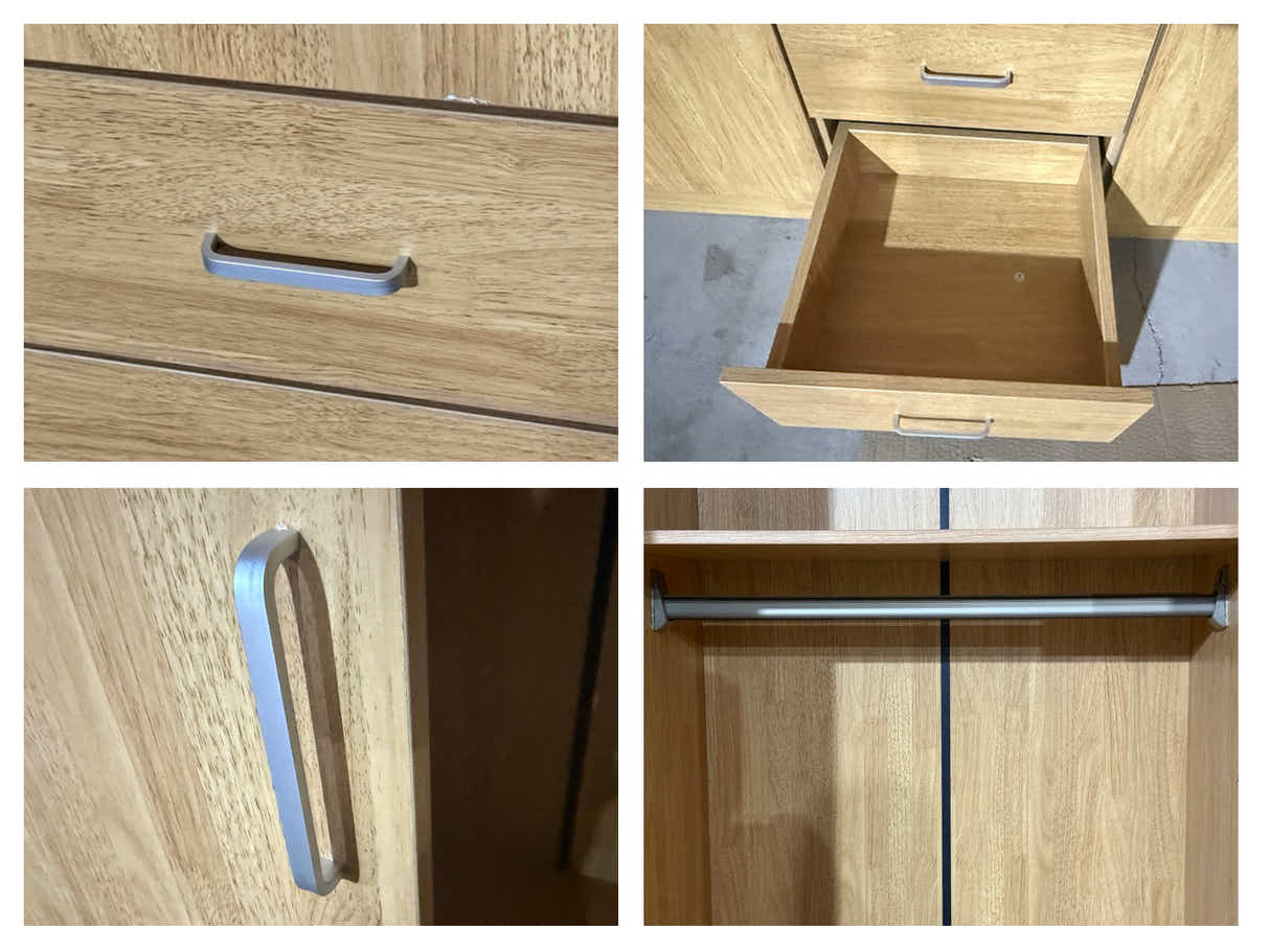 Evander 3 Doors Wardrobe With Drawers Upgraded