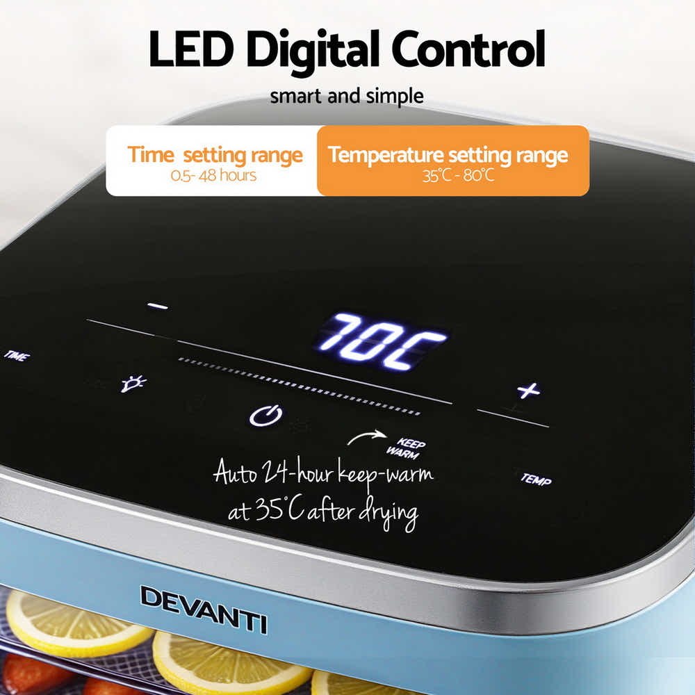 DS NA Devanti 5 Trays Food Dehydrator Mini Fruit Dryer 500W