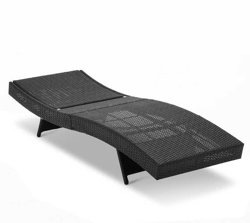 Outdoor Sun Lounger with Aluminium Frame - Set of 2