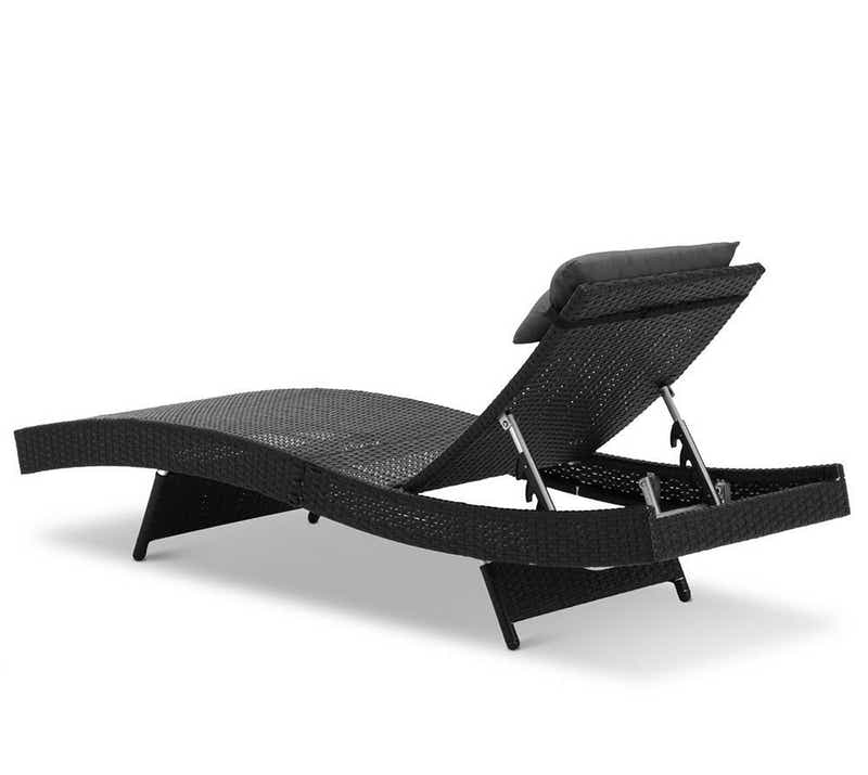 Outdoor Sun Lounger with Aluminium Frame - Set of 2