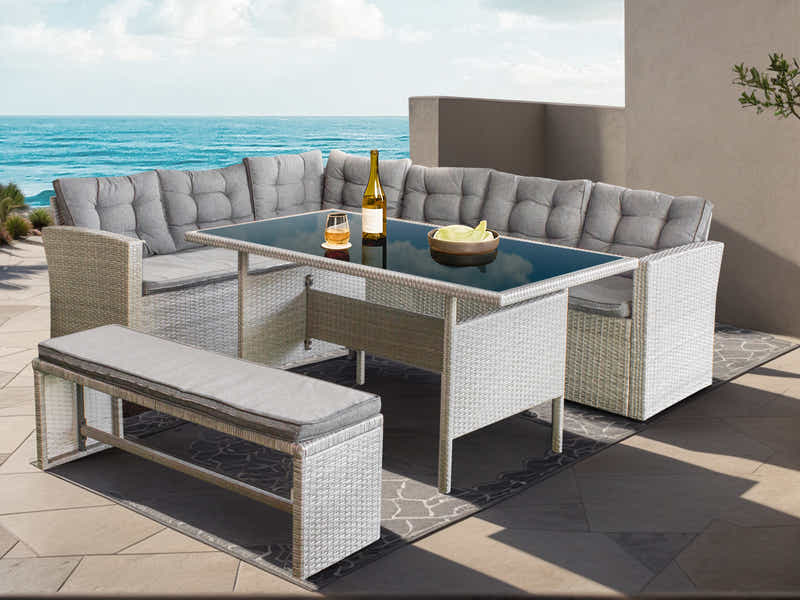 Catania 4-Piece Steel Outdoor Dining Set