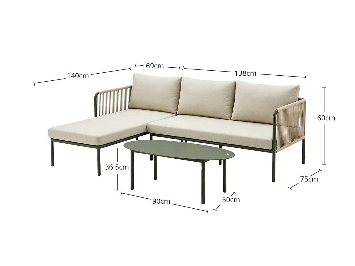 DS Gront Outdoor Sofa With Chaise