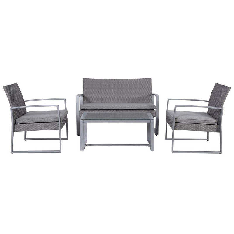 Lugano 4-Piece Steel Outdoor Lounge Set