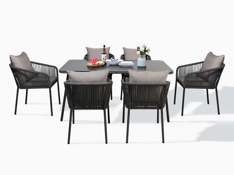 Nastro Outdoor Dining Set Aluminium frame