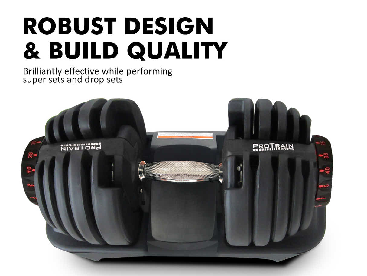 Adjustable Dumbbell Set Black - 40 kg (Set of 2)