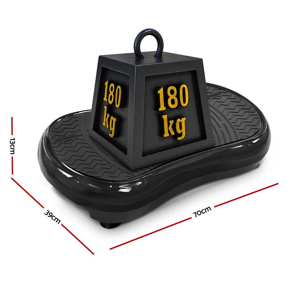 Everfit Vibration Machine Platform Vibrator Resistance Rope Black
