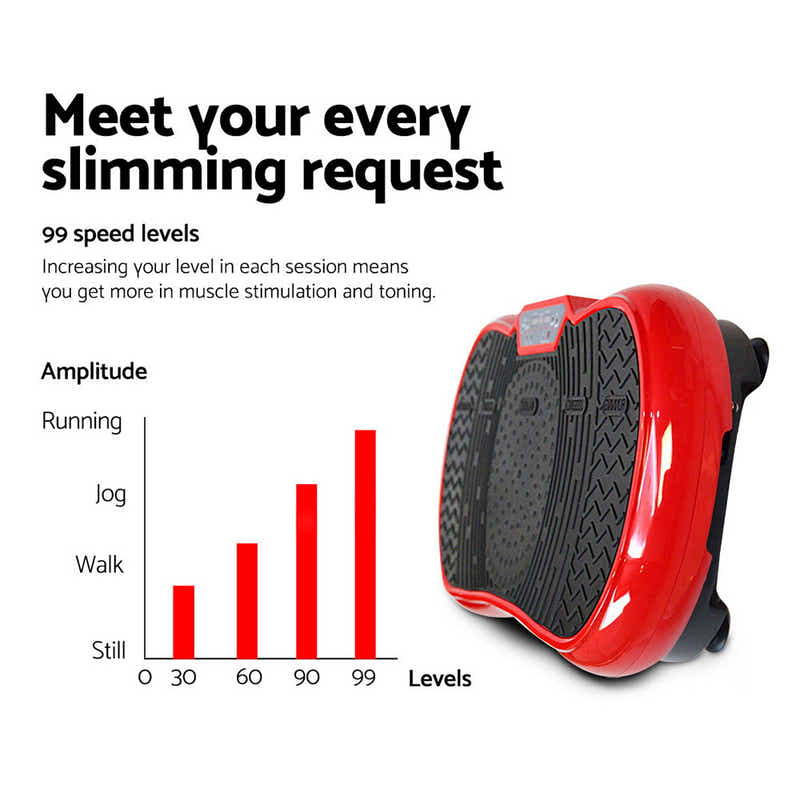 DS NA Everfit Vibration Machine Plate Platform Body Shaper Home Gym Fitness Red