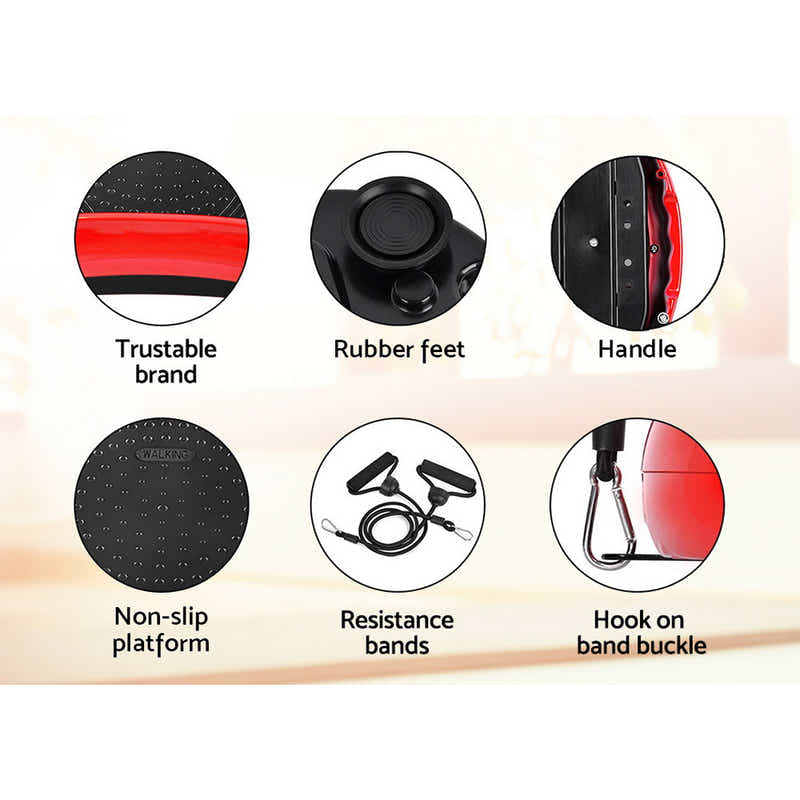 DS NA Everfit Vibration Machine Plate Platform Body Shaper Home Gym Fitness Red