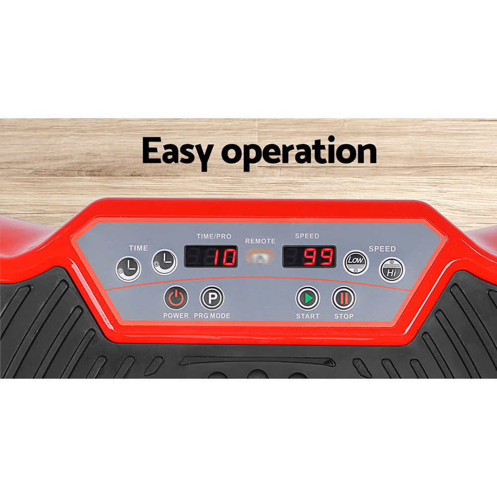 DS NA Everfit Vibration Machine Plate Platform Body Shaper Home Gym Fitness Red