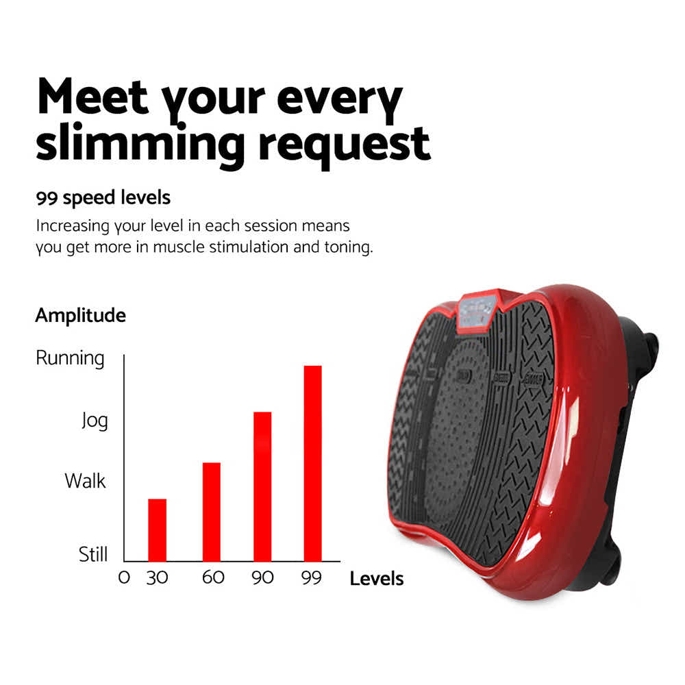 DS NA Vibration Machine Plate Platform Body Shaper Home Gym Fitness Maroon