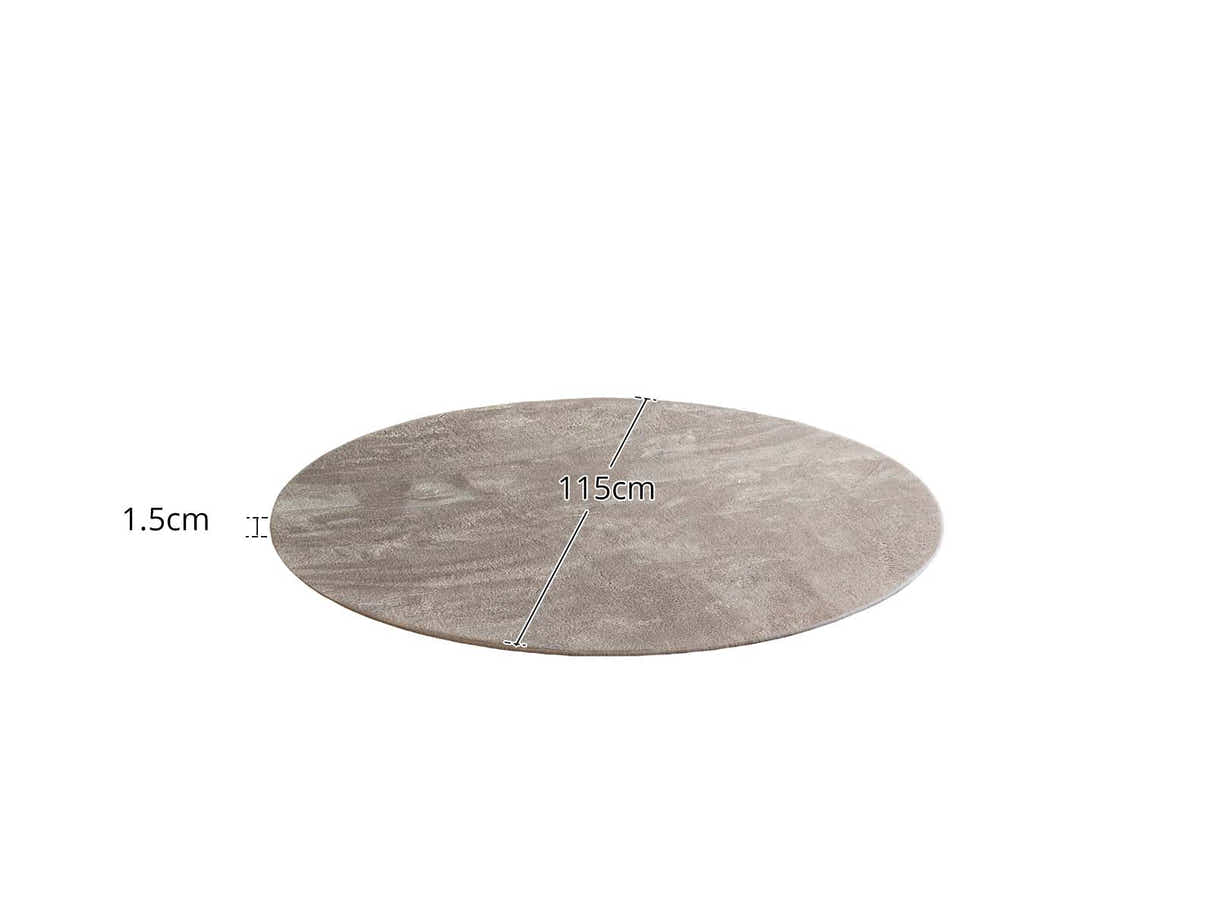 Angola Floor Rug Round 115cm - Light Brown