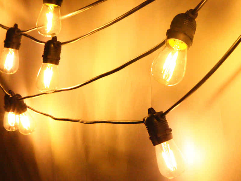 Waterproof Festoon Lights with LED Bulbs - 20 m