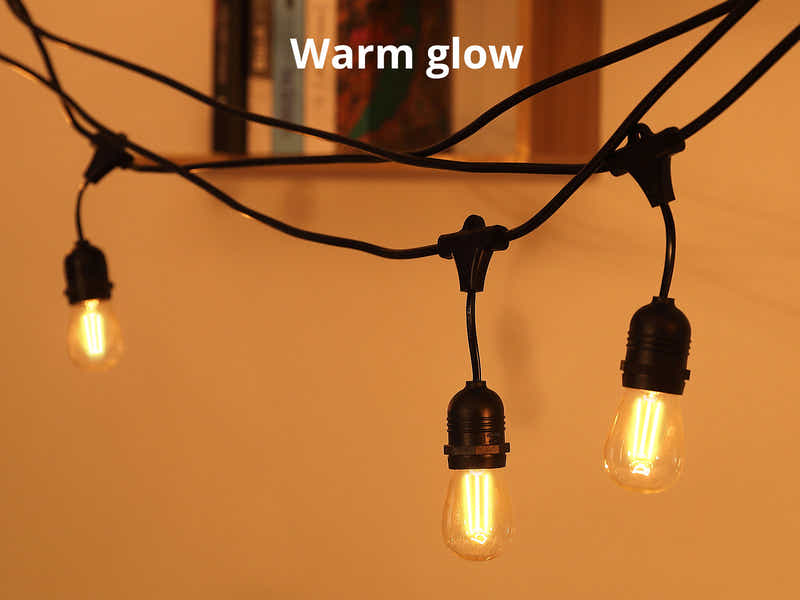 Suspended socket festoon light S14 32M LED