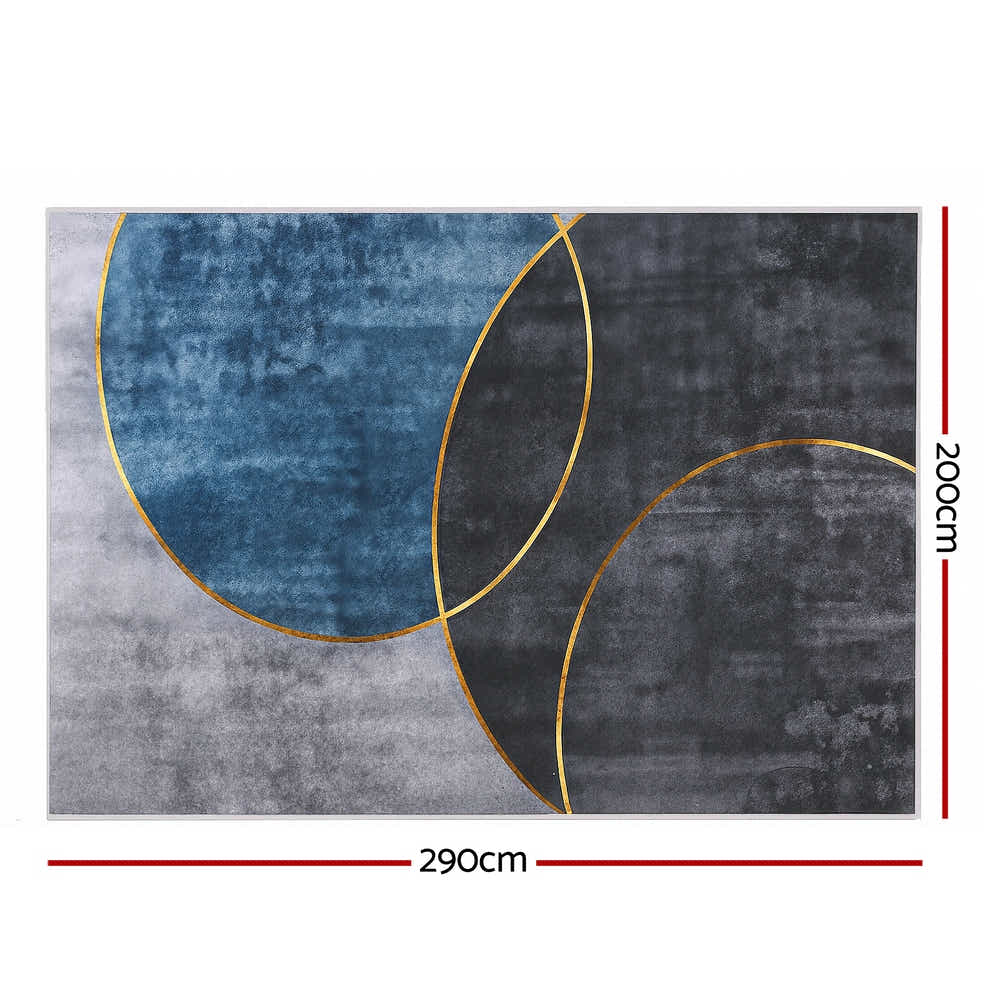 DS NA Artiss Washable Floor Rug 200X290cm Large Geometric Area Floor Carpet