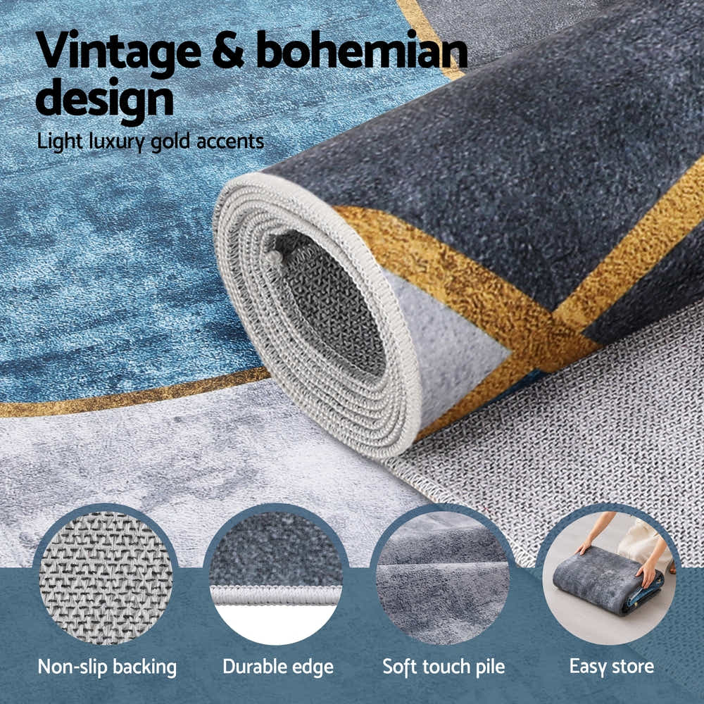 DS NA Artiss Washable Floor Rug 200X290cm Large Geometric Area Floor Carpet