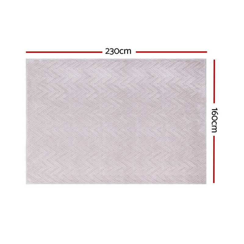 DS NA Artiss Rug 160x230cm Area Rug Washable Mat Large Carpet Microfiber Ripple