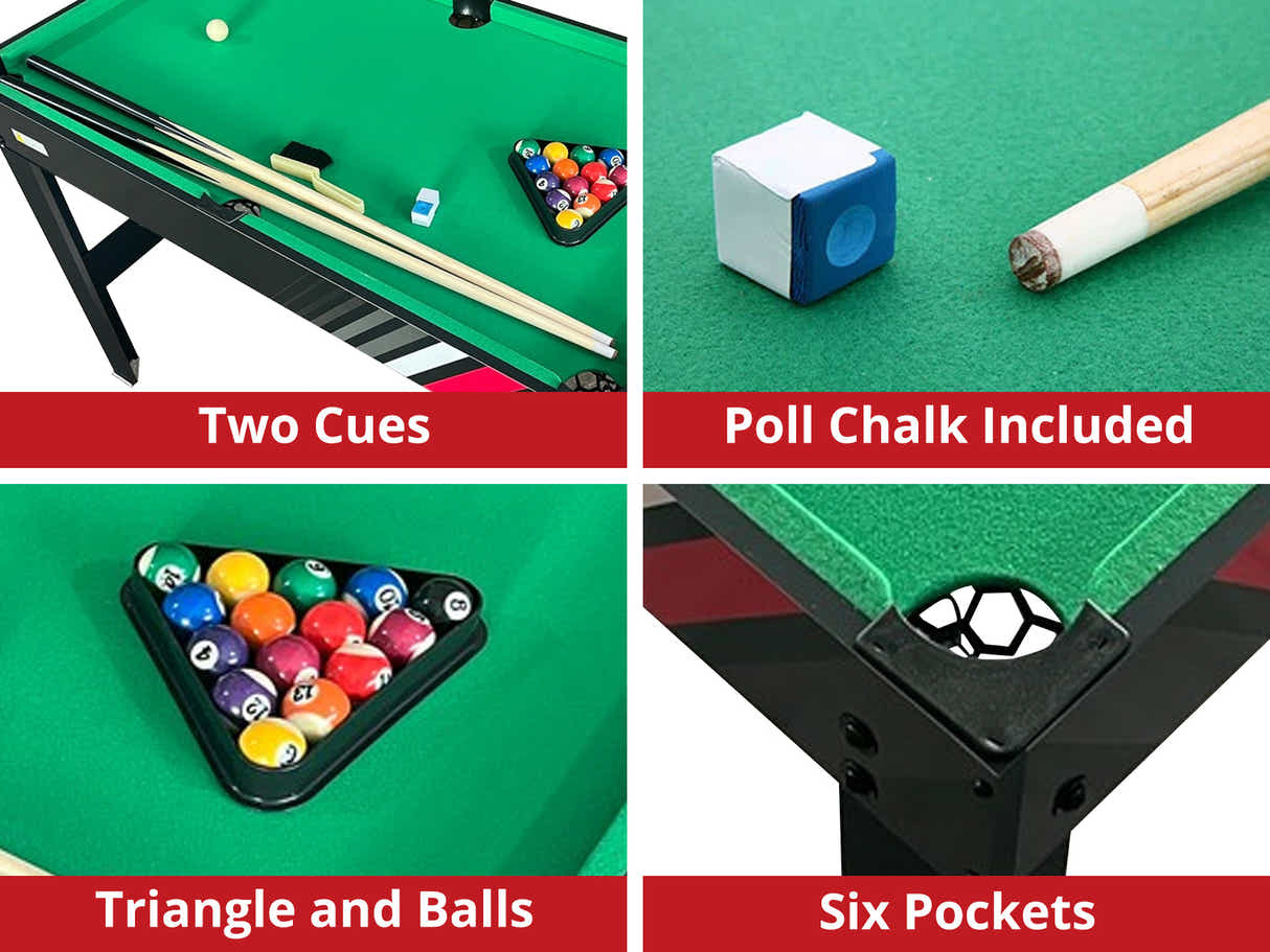 4-in-1 Multi-function Foosball Table - 4 Ft