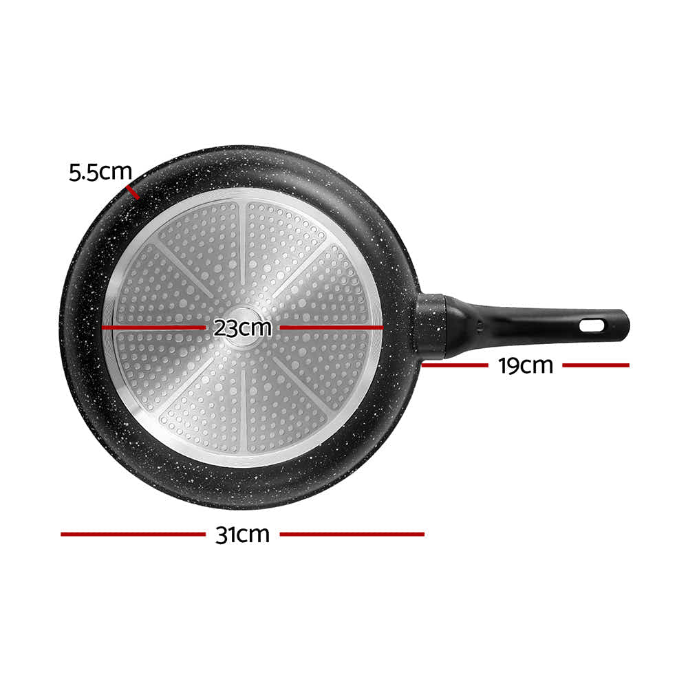 DS NA 5-Star Chef Non Stick Frying Pan Cast Aluminium Steak Skillet BBQ 30cm