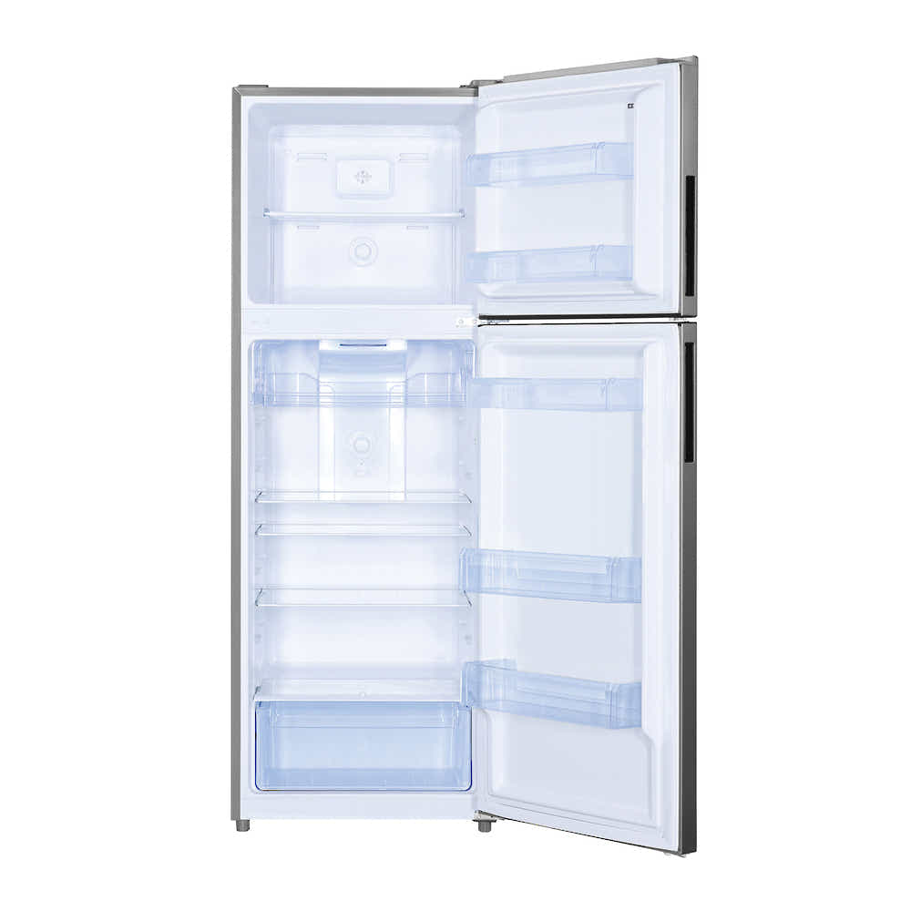 T Parmco 362L Silver Top Mount Fridge Freezer