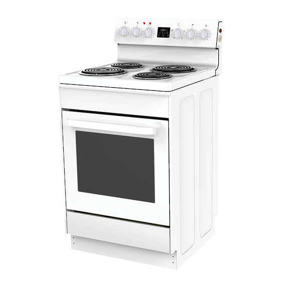 T Parmco FREESTANDING STOVE 60CM WHITE RADIANT 4FUNCTION