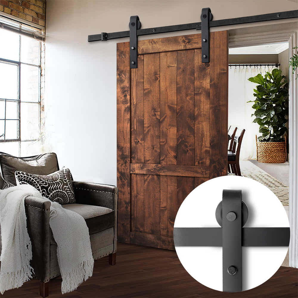 DS NA Sliding Barn Door Hardware Track Set 4m Roller Kit Slide Office Bedroom