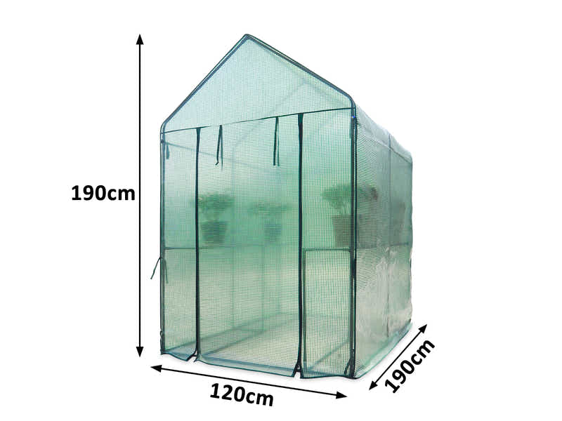 PE Mesh Walk-In Greenhouse - 1.2m x 1.9m