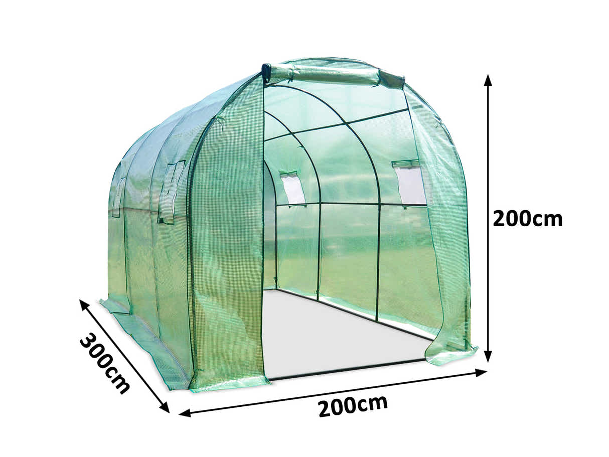 PE Mesh Walk-In Greenhouse - 2m x 3m