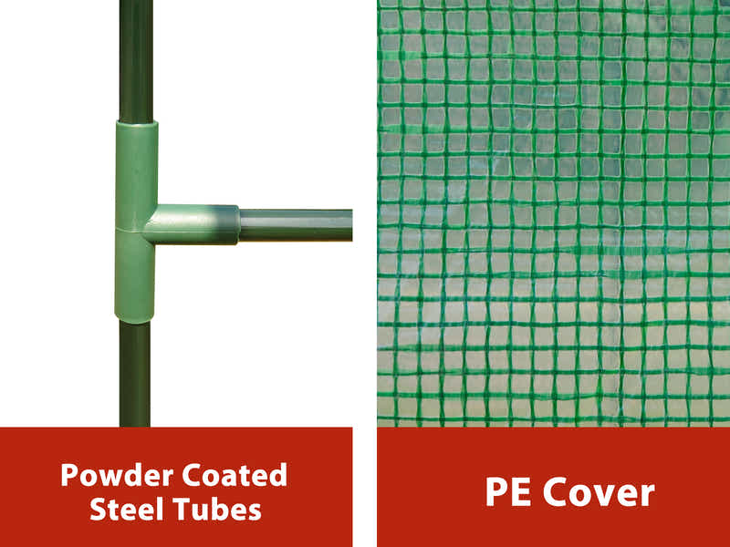 PE Mesh Walk-In Greenhouse - 2m x 3m