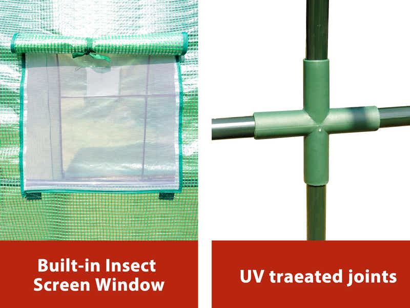 PE Mesh Walk-In Greenhouse - 2m x 3m